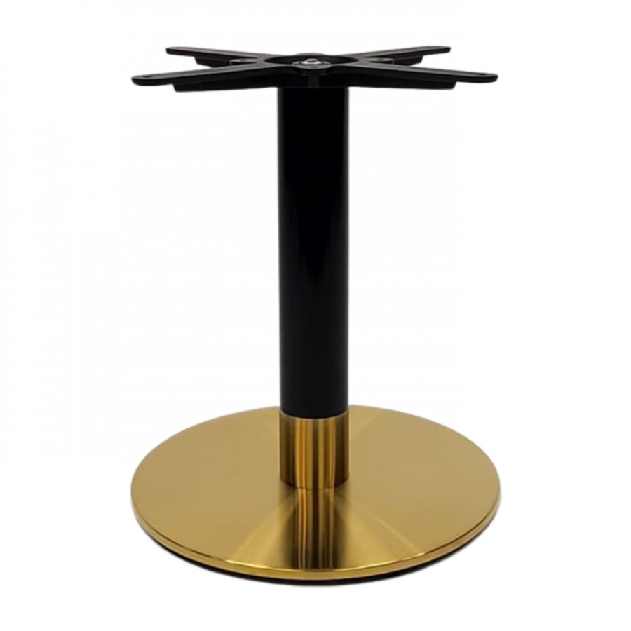 Cava Black And Gold Round Table Base