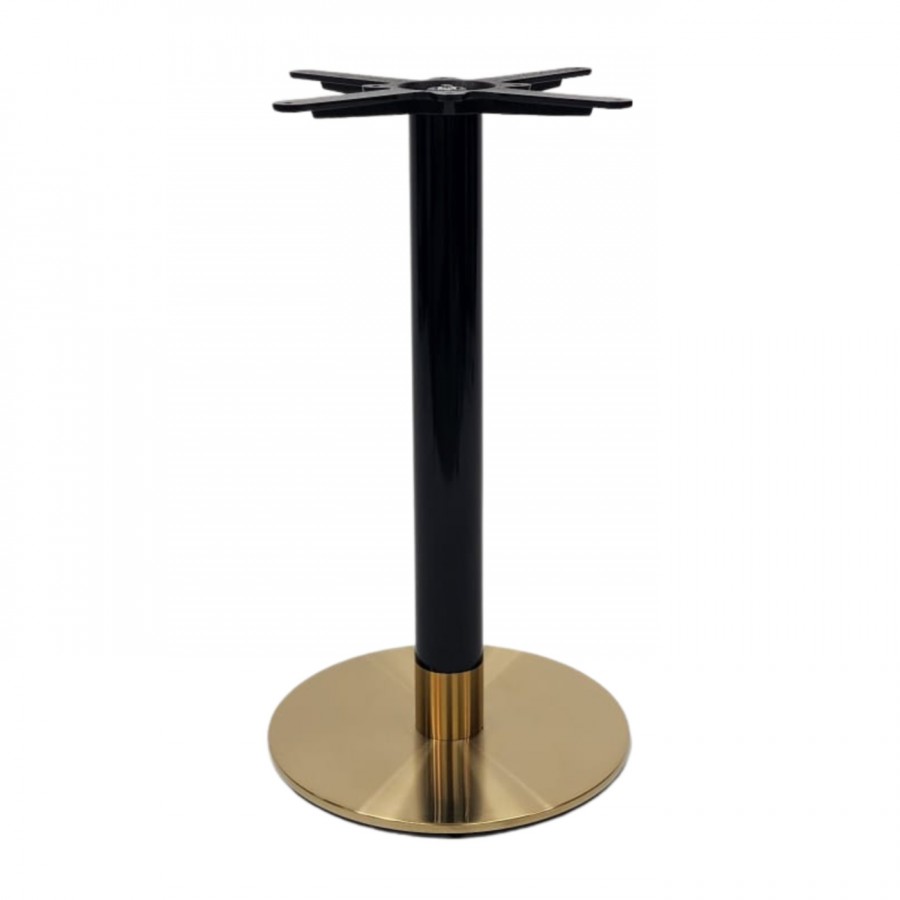 Cava Black And Gold Round Table Base