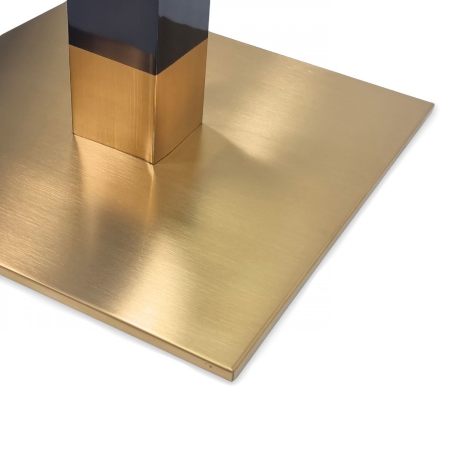 Cava Black And Gold Square Table Base