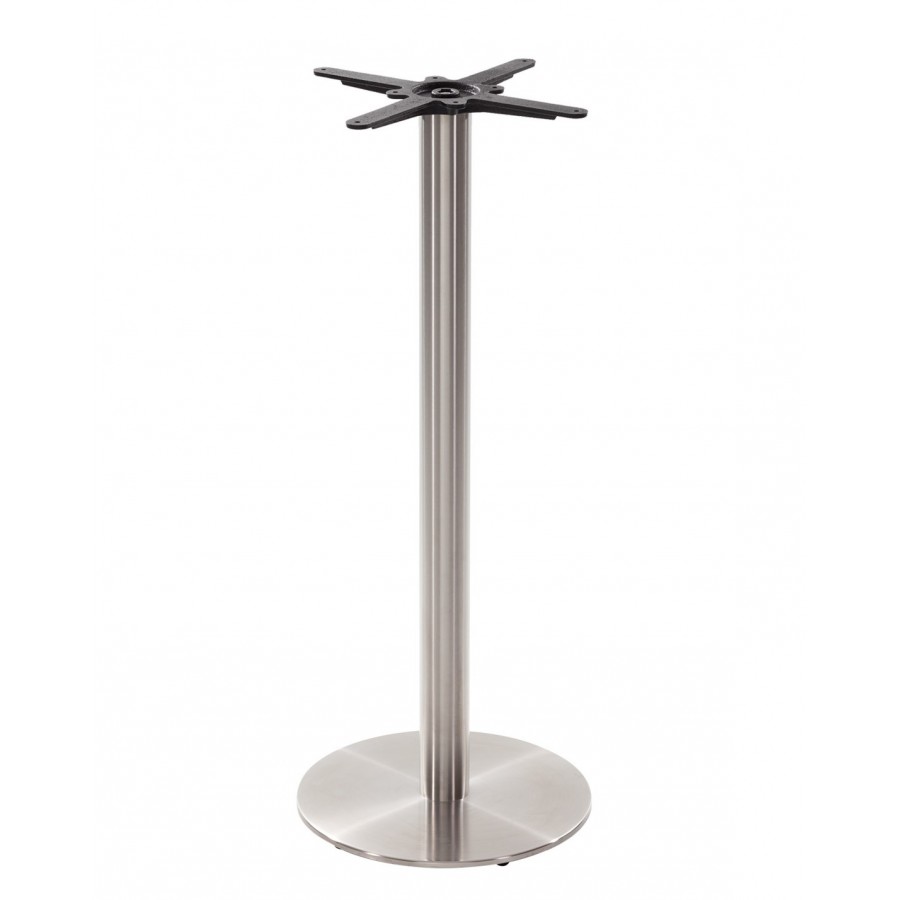 Danilo Stainless Steel Round Table Base | Coffee, Dining and Poseur Heights