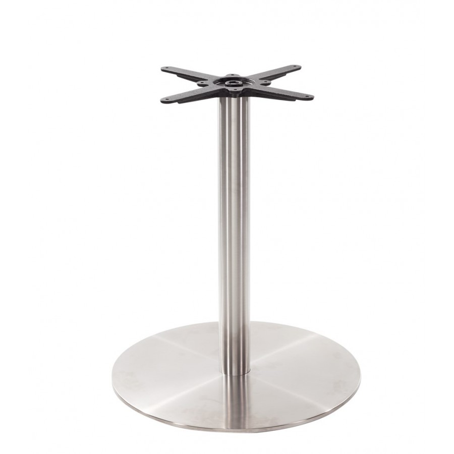 Danilo Stainless Steel Round Table Base | Coffee, Dining and Poseur Heights