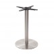 Danilo Stainless Steel Round Table Base | Coffee, Dining and Poseur Heights