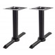 Phoenix Black Cruciform Twin Table Base