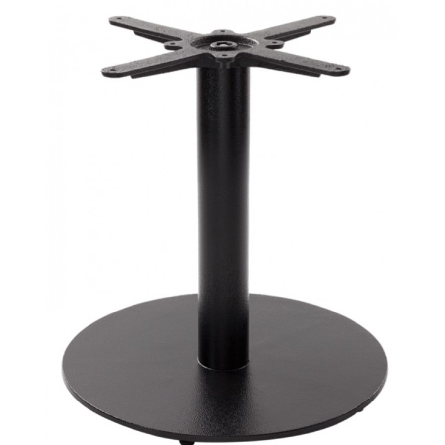 Forza Black Cast Iron Round Medium Table Base
