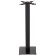 Forza Black Cast Iron Square Small Table Base