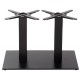 Forza Black Cast Iron Twin Pedestal Table Base