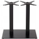 Forza Black Cast Iron Twin Pedestal Table Base