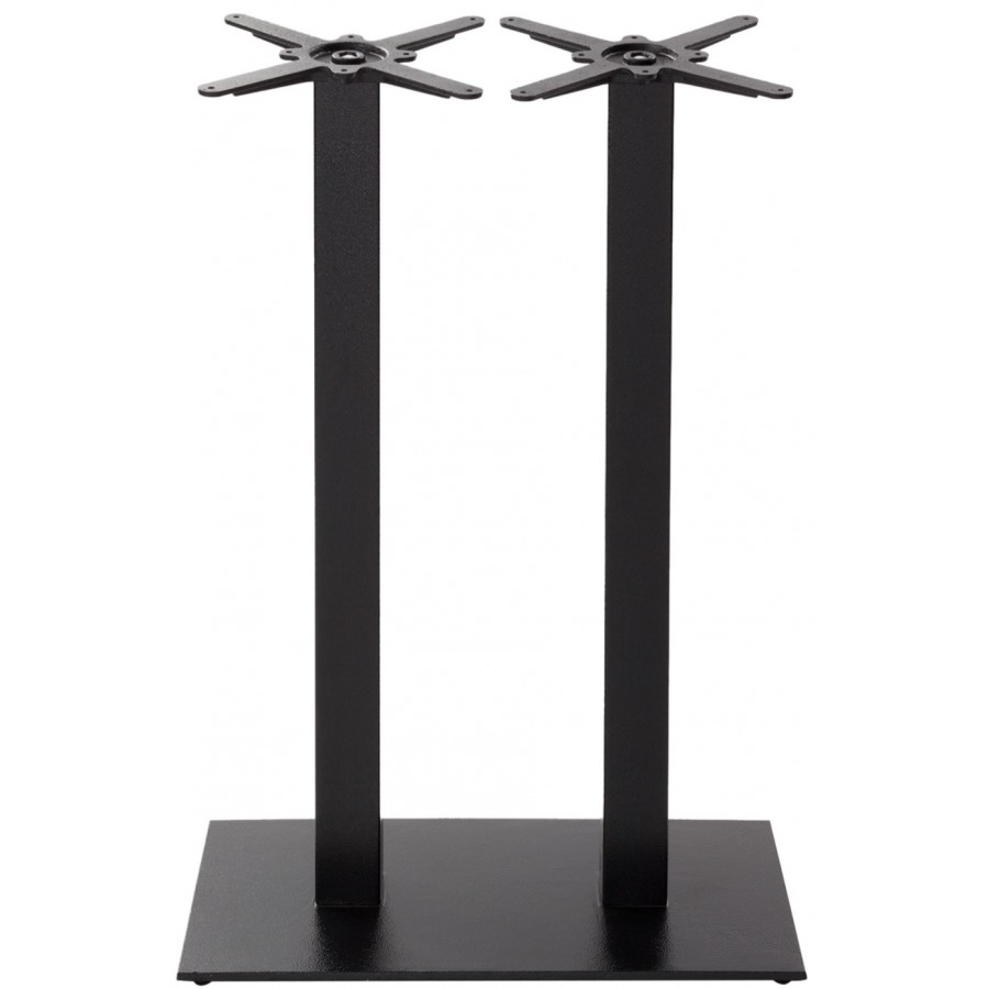 Forza Black Cast Iron Twin Pedestal Table Base