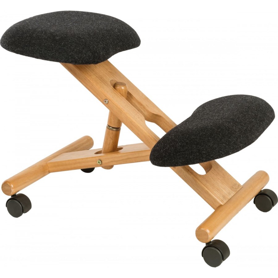 Posture Wooden Kneeling Chair Charcoal