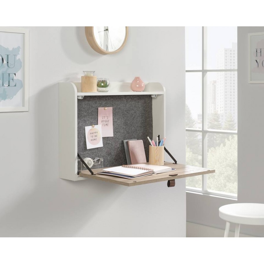 Avon Leather Handled Hanging Wall Desk