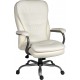 Goole White Leather Heavy Duty 27 Stone Office Chair