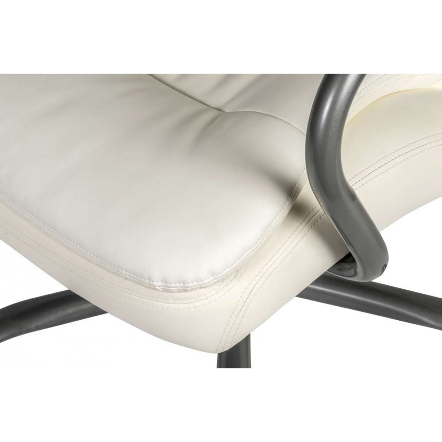 Goole White Leather Heavy Duty 27 Stone Office Chair