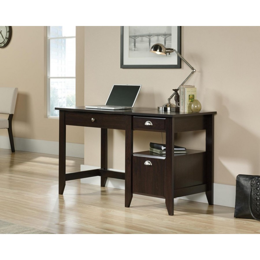 Jamocha Sit Stand Wood Home Office Desk