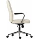 Piano Executive White Leather Office Chair