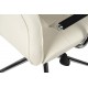 Piano Executive White Leather Office Chair