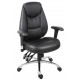 Portland Luxury Leather Black Operator Chair