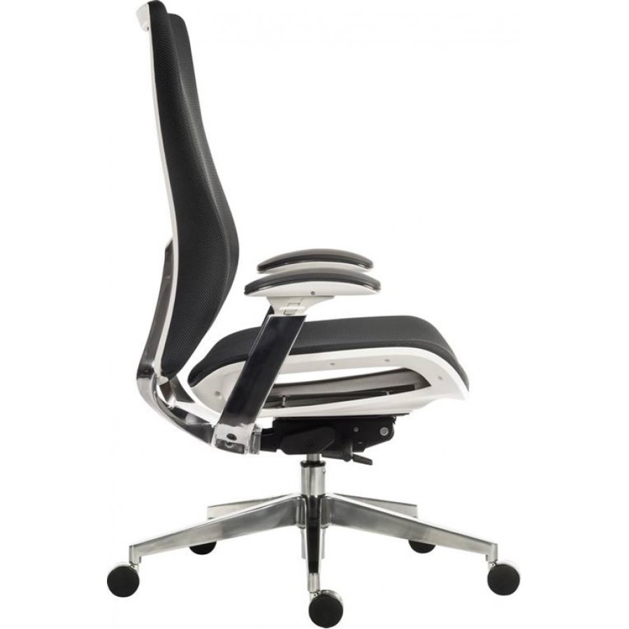 Quantum Executive White Frame Mesh Office Chair 