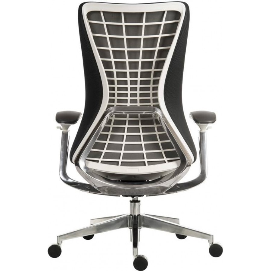 Quantum Executive White Frame Mesh Office Chair 