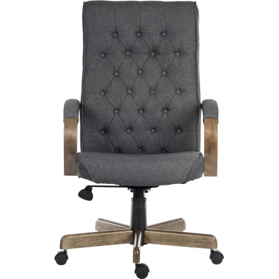 Warwick Executive Grey Fabric Office Chair