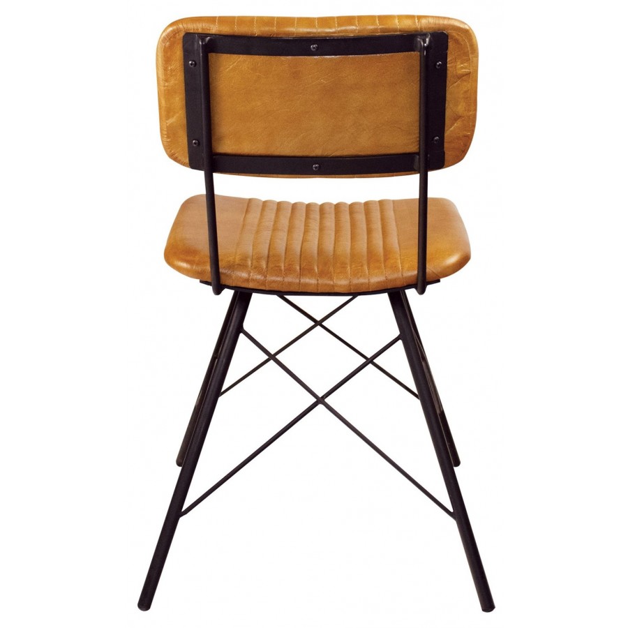 Duke Vintage Leather Side Chair