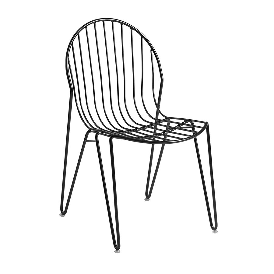 Alento Slotted Black Side Chair 