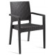 Ibiza Wicker Stacking Arm Chair