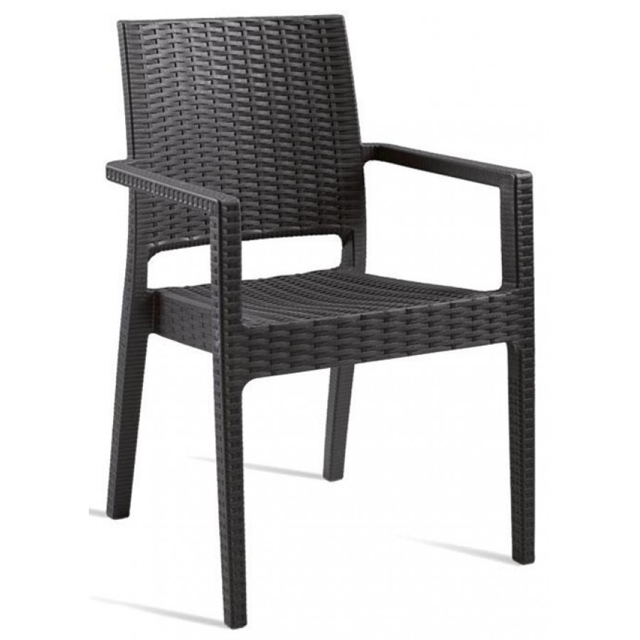 Ibiza Wicker Stacking Arm Chair