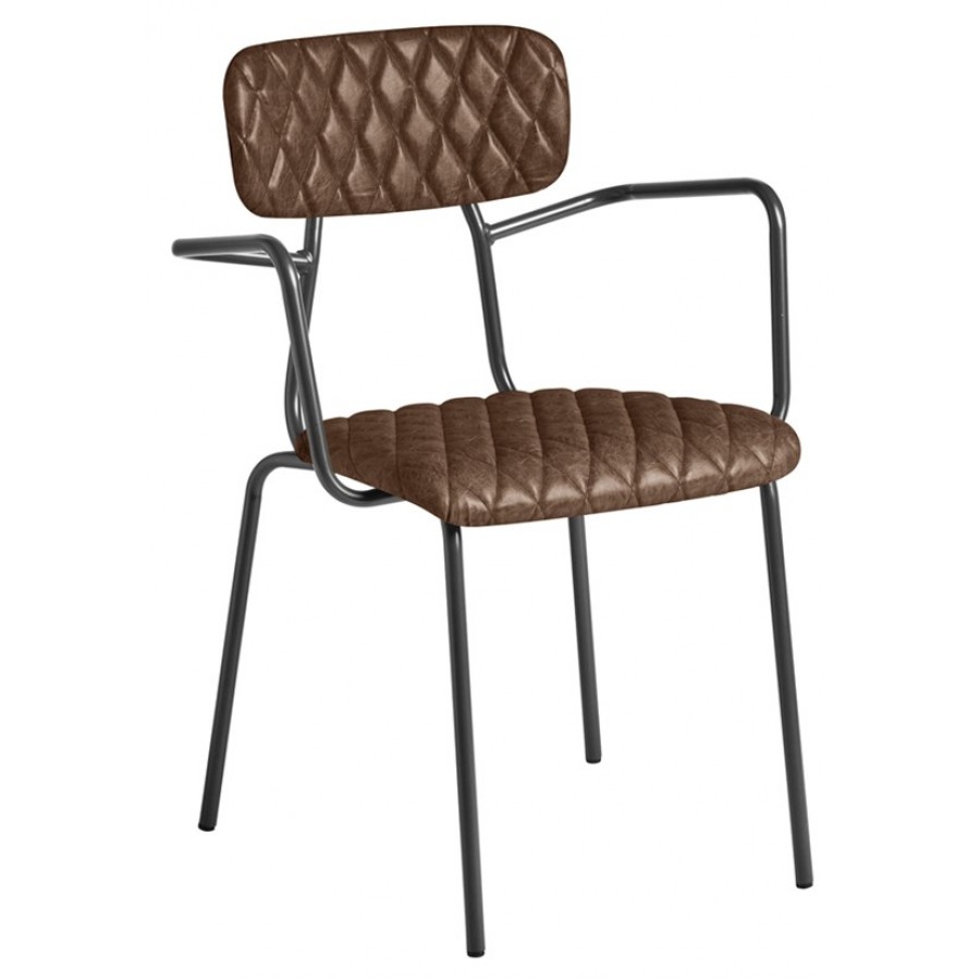 Kara Stackable Faux Leather Chair