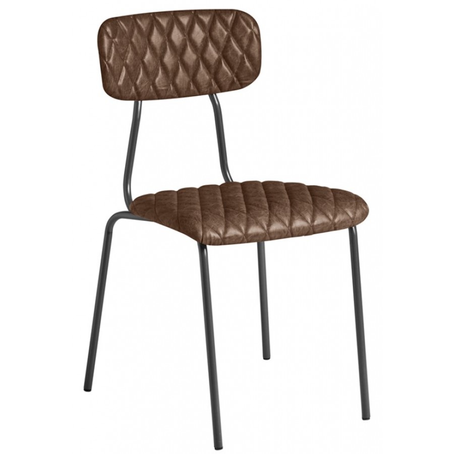 Kara Stackable Faux Leather Chair