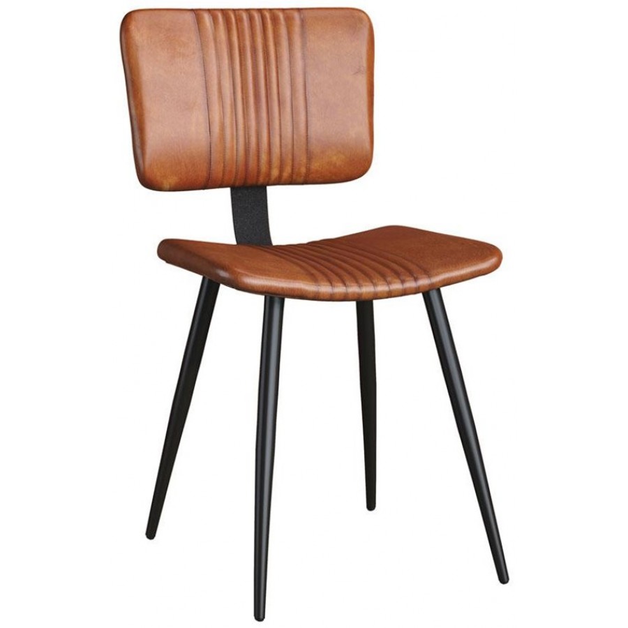 Opel Vintage Leather Side Chair