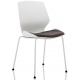 Florence Grey Fabric White Frame Visitor Chair