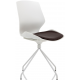 Florence Spindle White Frame Grey Fabric Visitor Chair