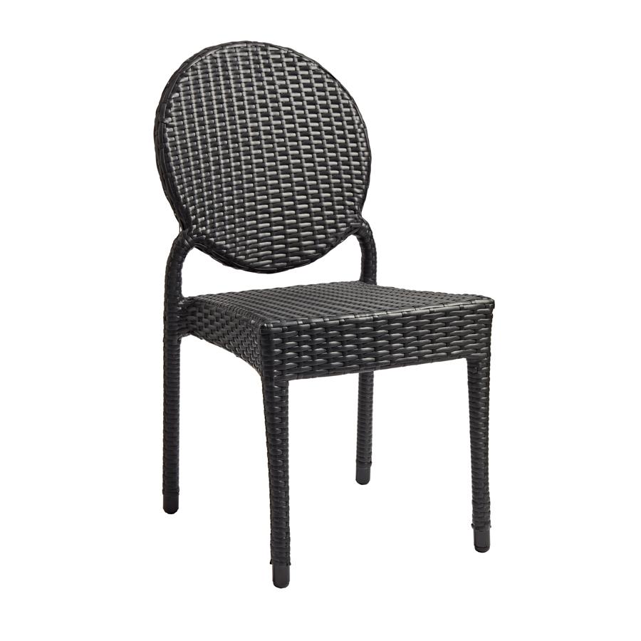 Blake Black Weave Outdoors Side Chair