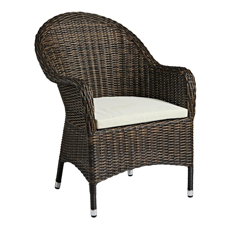 CLOVA brown weave armchair