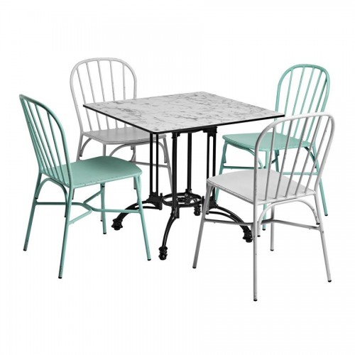 EXTREMA Carrara Marble & Denver Dining Set