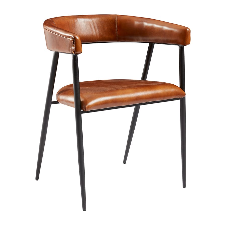 Mario Guine Tawny Leather Armchair