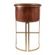 Nolan Pecan Brown Leather Bar Stool